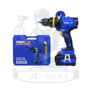 PUMA สว่านกระแทก ไร้สาย พูม่า รุ่น PM-280BL 20V ไร้แปรงถ่าน (แบต4.0Ahx2ก้อน+แท่นชาร์จ) PM280 **ส่งเร็ว ของแท้100%** 6