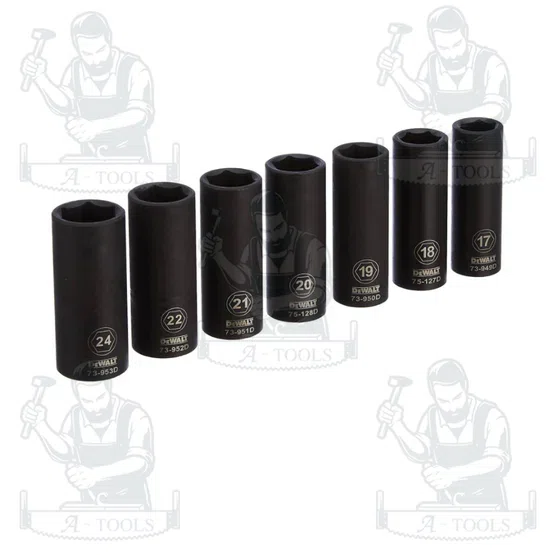 DEWALT ชุดลูกบ๊อกซ์ยาว 7ชิ้น 1/2" (Deep Impact) รุ่น DWMT74737-0 โครเมียมดำ ของแท้ 100% สินค้าพร้อมส่ง 5