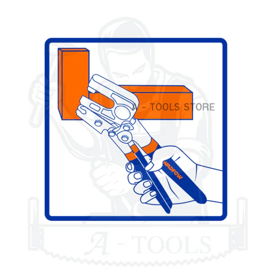 WADFOW คีมย้ำโครงซีลาย 11" รุ่น WRM1101 ด้ามจับนุ่มสบาย 3
