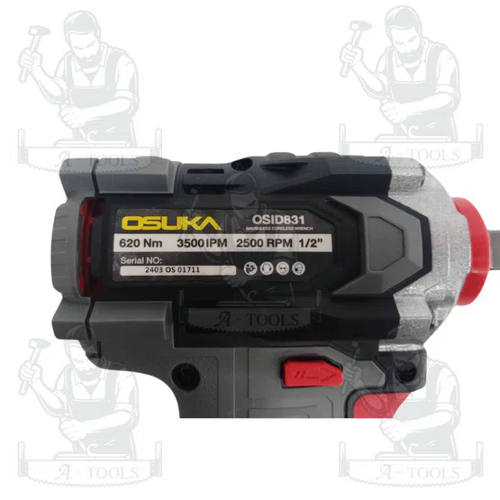 OSUKA บล็อกไฟฟ้าไร้สาย 1/2" 20 V. รุ่น OSID831-N (ตัวเปล่า) มอเตอร์ไร้แปรงถ่าน สินค้า 6