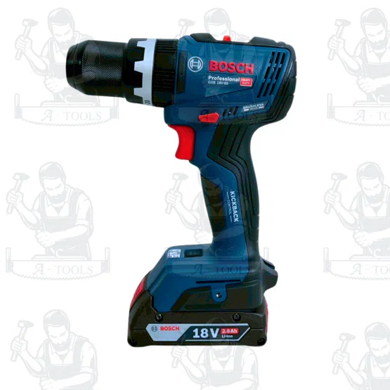 BOSCH สว่านกระแทกไร้สาย รุ่น GSB 18V-65 (แบตGBA 18V 2.0Ah x2 +แท่นชาร์จ) (0.601.9N3.1K0) ของเเท้ รับประกันจากศ 5