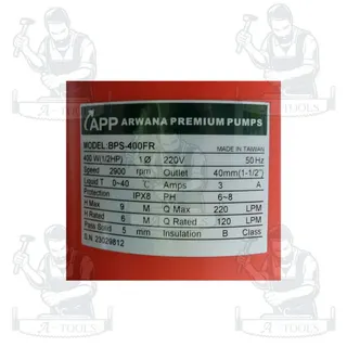 APP ปั๊มน้ำพุ รุ่น BPS-400FRS กำลัง 400 แบบมีทุ่นลอย + สายไฟ 3x1.0x30m ติดตั้งง่าย ทนทาน วัสดุคุณภาพดี สินค้า พร้อมส่ง 5