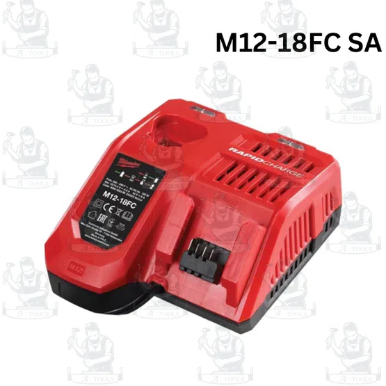 Milwaukee แท่นชาร์จแบตเตอรี่ รุ่น M12-18C SA/M12-18FC SA 12V + 18V. รับประกัน 1 ปี ของแท้ 6