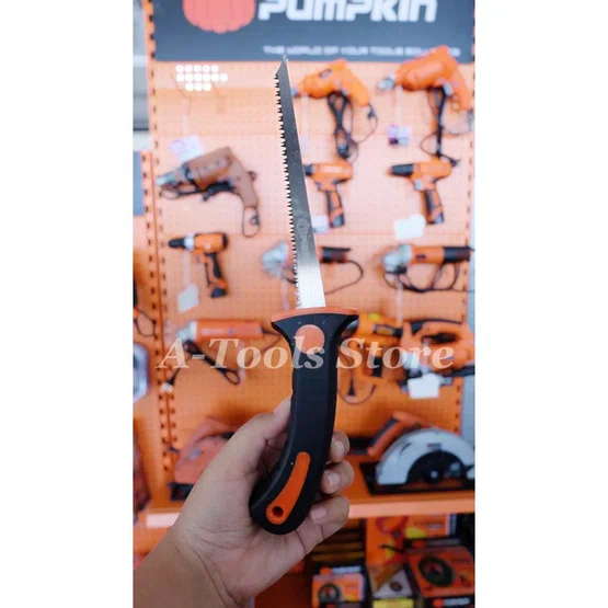 PUMPKIN เลื่อยฉลุฝ้า พัมคิน รุ่น 32109 / PTT-286A ใบเลื่อยลับคม3หน้า (2ใบ) พร้อมชุบแข็ง ด้ามจับผลิตจากพลาสติก ABS100% 2