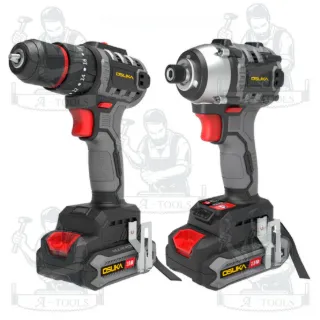 OSUKA ชุดสว่าน+ไขควงกระแทกไร้สาย 20V รุ่น OCK152-D2 (แบต20V 2.0Ah x2 +แท่นชาร์จ) สินค้า 2