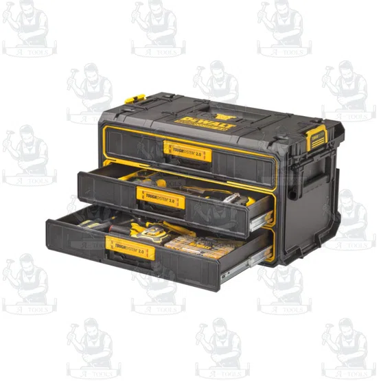 + + DEWALT กล่องเครื่องมือช่าง ลิ้นชัก 3ชั้น TOUGHSYSTEM 2.0 รุ่น DWST08330-1 5