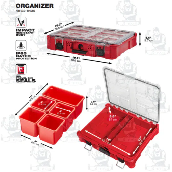 + + MILWAUKEE กล่องเครื่องมือ PACKOUT Organizer รุ่น 48-22-8430 5