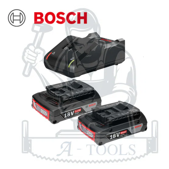 BOSCH ชุดแบตเตอรี่เเละแท่นชาร์จ Starter Kit 18V 2.0Ah บ๊อซ 1600A01B6K GBA+GAL18V-40 4