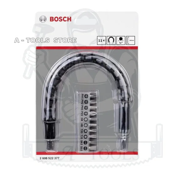 BOSCH ชุดไขควง ข้ออ่อน 11ชิ้น 300mm. บ๊อซ รุ่น 2608522377 สำหรับงานไขสกรู/น็อต ที่อยู่ในพื้นที่แคบๆ 4