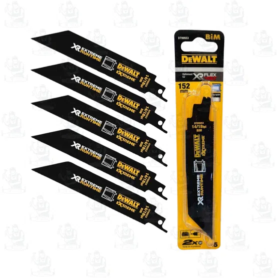DEWALT ใบเลื่อยชักตัดเหล็ก รุ่น DT99553-QZ ขนาด 152 มม. 14-18 ฟัน (5 ใบ/แพ็ค) ทนต่อความร้อนสะสม ของแท้ 2