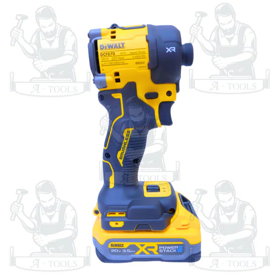 DEWALT ไขควงกระแทกไร้สาย 20V รุ่น DCF870S1T-B1 พร้อม แบต Powerstack 3.5 Ah x 1 +แท่นชาร์จ 3
