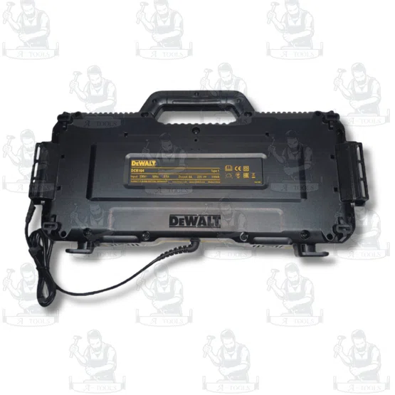 + + DEWALT แท่นชาร์จ แบตเตอรี่ 4ช่อง รุ่น DCB104-QW กระแสไฟขาออก 8A ต่อพอร์ต DCB104 5
