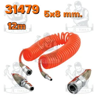 PUMPKIN สายลมขดสปริง+coupler APOLLO สีส้ม 5x8 รุ่น 31477/6เมตร 31478/9เมตร 31479/12เมตร 31480/15เมตร สินค้า 4