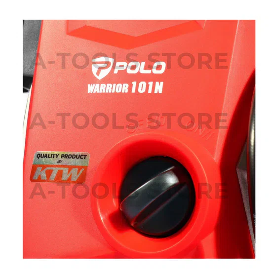 POLO เครื่องฉีดน้ำ แรงดันสูง รุ่น WARRIOR-101N 1400วัตต์ แรงดัน 100บาร์ สายยาว 5ม. 6