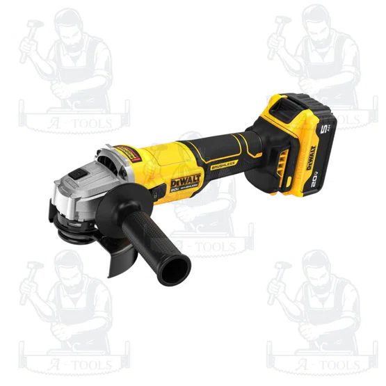 DEWALT เครื่องเจียรไร้สาย 4 นิ้ว 20V รุ่น DCG407P2T-B1 ( แบต 5 Ah x 2 ก้อน+แท่นชาร์จ) สวิทซ์แบบสไลด์ รับประกัน 3ปีของแท้ 2