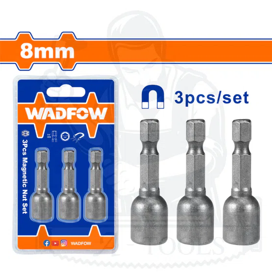 WADFOW ชุดลูกบล็อก รุ่น WWR1K08 (แม่เหล็ก) 1/4″ 40CR 8 มม. 2