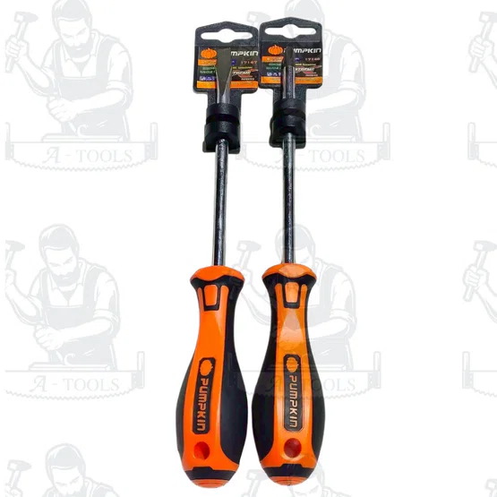 PUMPKIN รุ่น XTREME 17146 ไขควงแฉกและ XTREME 17147 ไขควงแบนด้ามยาง ขนาด 8x150มม ปลายไขควงชุบดำ ยืดอายุการใช้งานให้ยาวนาน 4