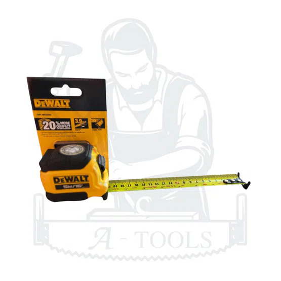 DEWALT ตลับเมตร ATOMIC รุ่น DWHT38112-30THA 5เมตร รุ่นใหม่ เลข2ด้าน / DWHT38118-30 8เมตร 4