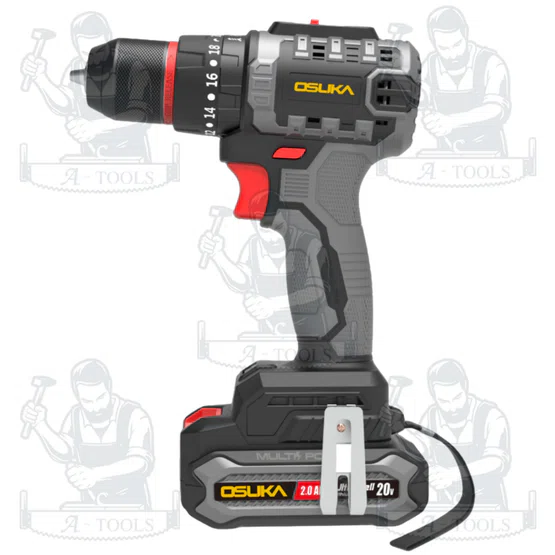 OSUKA สว่านกระแทกไร้สาย 20V รุ่น OCHD802-D2 (แบต20V 2.0Ah x2 +แท่นชาร์จ +ชุดดอก) สินค้า 3