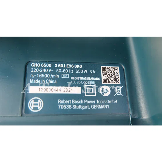 BOSCH กบไสไม้ บ๊อซ รุ่น GHO6500 3นิ้ว กบไฟฟ้า 3" 650W ปรับไสลึกได้2.6ม.ม. 06015960K0 GHO 6500 2