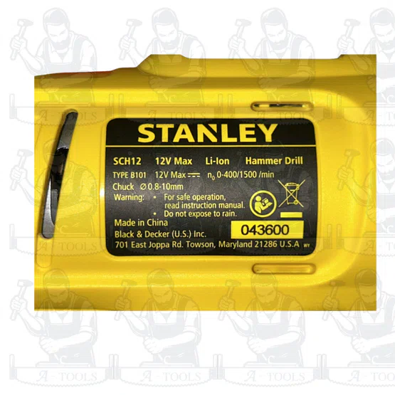 STANLEY สว่านกระแทก ไร้สาย 12V รุ่น SCH121S2K-B1 (แบต 1.5AH x2) รับประกัน2ปี 4