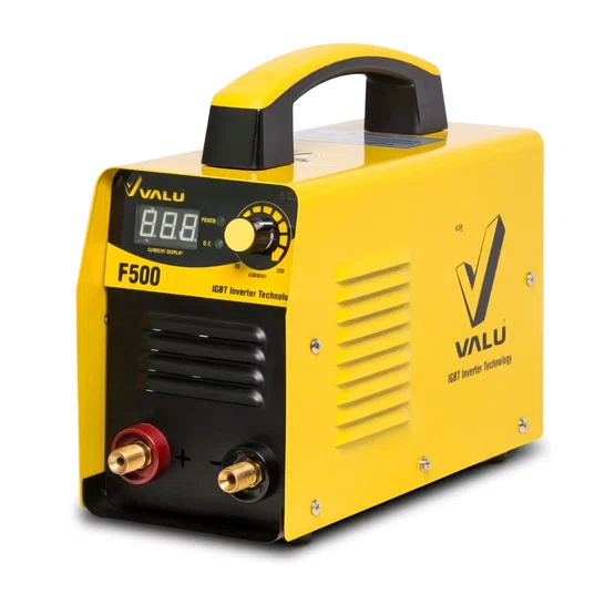 VALU ตู้เชื่อม เครื่องเชื่อมไฟฟ้า แวลู รุ่น F500 กระแส 20-200แอมป์ 220V ขนาดลวด 1.6-3.2mm. มีระบบIGBT Anti Sticking 4