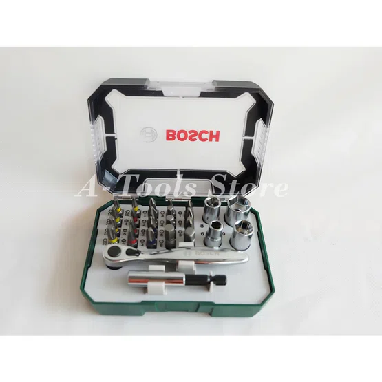 BOSCH ชุดไขควง 27ชิ้น บ๊อซ 2607017392 ชุดเครื่องมือไขควง Angle driver + extra 2