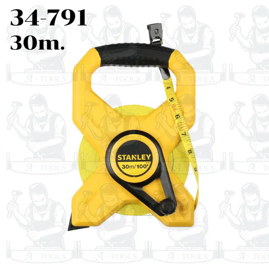 STANLEY เทปวัดที่แนบไฟเบอร์กลาสขนาด 30เมตร รุ่น 34-791 30m./ 34-794 60m. แถบวัดทอด้วยเส้นใย 26 เส้น กว้าง 12.5 มม.ของแท้ 2