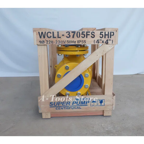 MITSUBISHI ปั๊มน้ำหอยโข่ง ปั๊มน้ำไฟฟ้า 4" x 4" x 5HP 220V รุ่น WCLL-3705FS หน้าแปลน 4นิ้ว 5แรงม้า หน้าแปลน มิตซูบิชิ 5