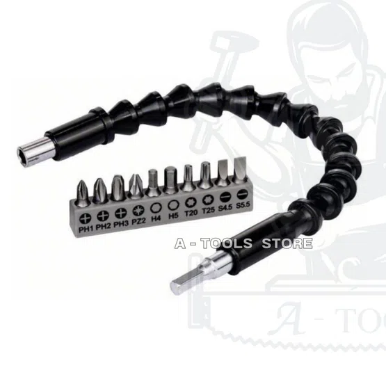 BOSCH ชุดไขควง ข้ออ่อน 11ชิ้น 300mm. บ๊อซ รุ่น 2608522377 สำหรับงานไขสกรู/น็อต ที่อยู่ในพื้นที่แคบๆ 3