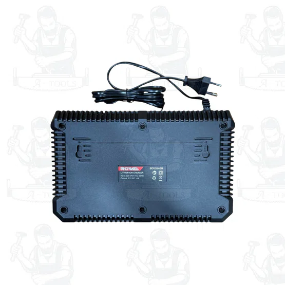 ROWEL รุ่น BCR2040D แท่นชาร์จแบตเตอรี่ 2 พอร์ท 20V 4.0Ah รองรับ Fast Charge ระบบหยุดชาร์จ เมื่อแบตเตอรี่เต็ม 4