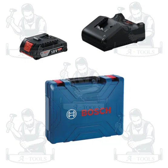 BOSCH รุ่น GDR 18V-215 ไขควงกระแทกไร้สาย 18V แรงบิด 215 นิวตันเมตร พร้อมแบต GBA 18V 2Ah x2 +แท่นชาร์จ (0.601.9N2.0K2) 5