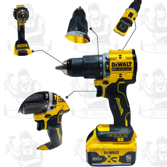 DEWALT รุ่น DCD799P1T-B1 ชุดสว่านกระแทกไร้สาย 20 V.( แบต 5.0 Ah x 1 แท่นชาร์จ x 1 กล่อง T-STAK ) สินค้าพร้อมส่ง 6