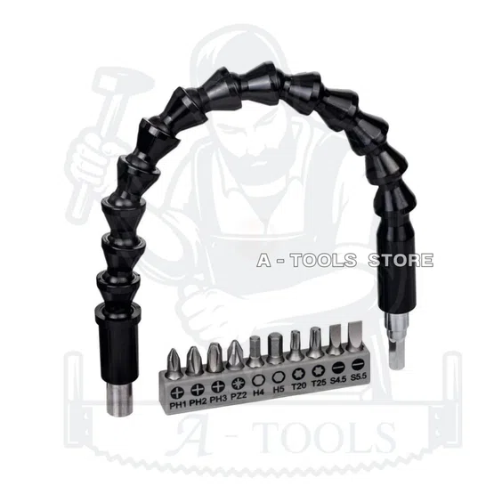BOSCH ชุดไขควง ข้ออ่อน 11ชิ้น 300mm. บ๊อซ รุ่น 2608522377 สำหรับงานไขสกรู/น็อต ที่อยู่ในพื้นที่แคบๆ 2