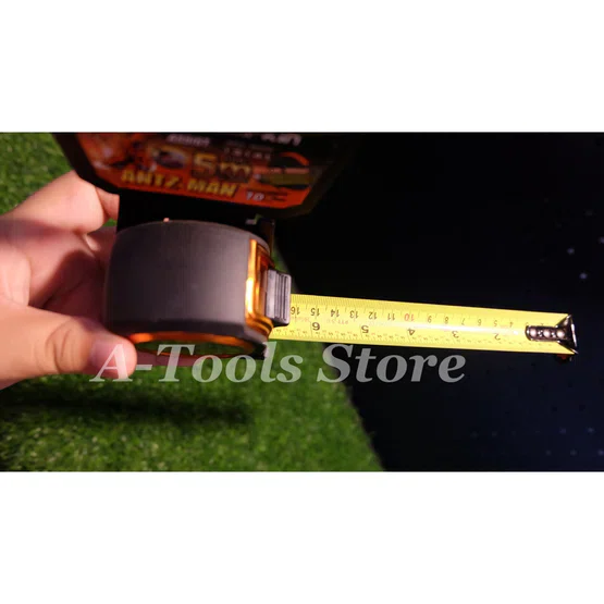 PUMPKIN ตลับเมตร 5เมตร พัมคิน รุ่น AEM-5025 / 13141 5Mx25mm. ไม่คมไม่บาดมือ สายวัดหุ้มไนล่อน หุ้มยางกันกระแทก *ส่งเร็ว* 5