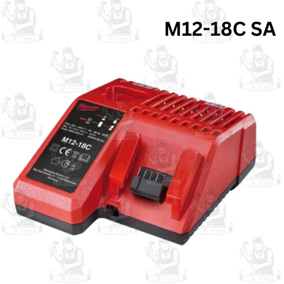 Milwaukee แท่นชาร์จแบตเตอรี่ รุ่น M12-18C SA/M12-18FC SA 12V + 18V. รับประกัน 1 ปี ของแท้ 2