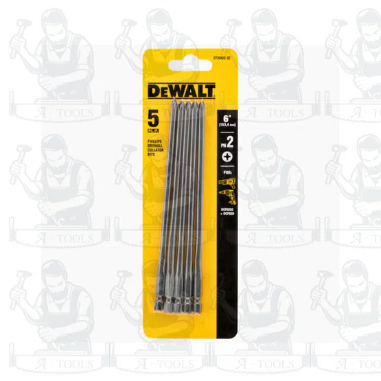 DEWALT ดอกไขควง 6" PH2 156 มม. 5 ชิ้น/แพ็ค รุ่น DT20425-QZ (153,4mm.) สำหรับเครื่อง DCF6202,DCF620 รับประกัน 3 ปี ของแท้ 6