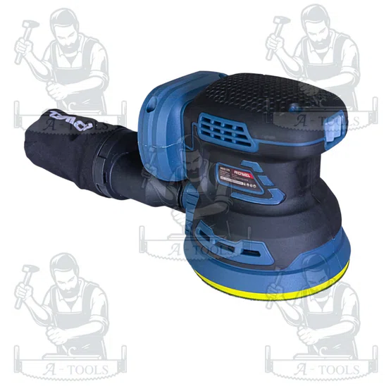 + + ROWEL เครื่องขัดกระดาษทรายกลม ไร้สาย 20V รุ่น DOS125 (ตัวเปล่า) 4