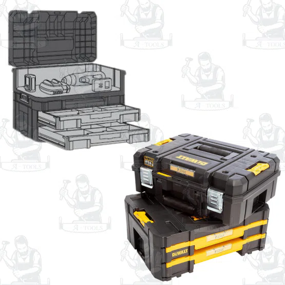 DEWALT ชุดกล่องเครื่องมือ ลิ้นชัก TSTAK รุ่น DWST83395-1 ขนาด 44x 33.3x 34 ซม. **ส่งเร็ว ของแท้100%** 6
