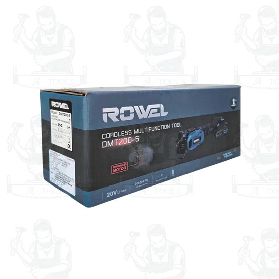 ROWEL RW-PT-CU-DMT200-S เครื่องมืออเนกประสงค์ไร้สาย (พร้อมแบตเตอรี่ 2.0Ah.x1) ได้ทั้งงานตัด, เซาะ และขัด ในเครื่องเดียว 6