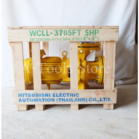 MITSUBISHI ปั๊มน้ำหอยโข่ง ปั๊มน้ำไฟฟ้า 4" x 4" x 5HP 380V รุ่น WCLL-3705FT หน้าแปลน เหมาะสำหรับใช้งานนํ้าเยอะพิเศษ 2