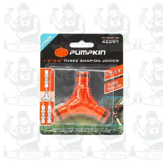 PUMPKIN 42297 ข้อต่อสายยางตัวผู้สามทาง, 42298 ข้อต่อสายยางตัวผู้สองทาง 1/2″ -5/8″ 4