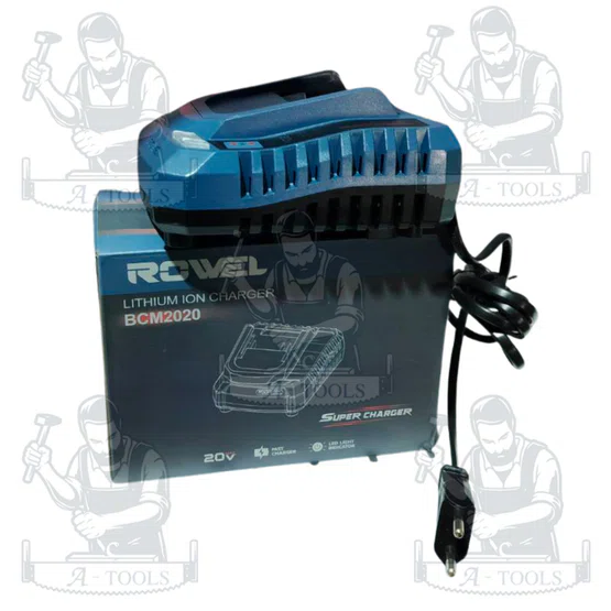 ROWEL แบตเตอรี่ 20V รุ่น BLR2020 -2.0AH / BLR2050 -5.0Ah แท่นชาร์จ รุ่น BCM2020 -2.0Ah / BCU2040 -4.0Ah 6
