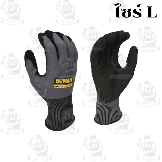 DEWALT ถุงมือเซฟตี้ ไนล่อน รุ่น DPG72 ไซต์ M/L ของแท้ 3