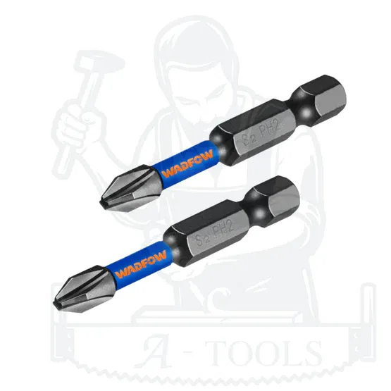 WADFOW ดอกไขควง กระแทกแฉก รุ่น WSV2K61 PH2x50mm S2 2ชิ้น/เซ็ท 4