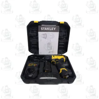 STANLEY สว่าน ไขควงไร้สาย 12V รุ่น SCD10D2K-B1 (แบต 2.0Ah x2 +แท่นชาร์จ) ใช้เจาะไม้ โลหะ ขันสกรู 3