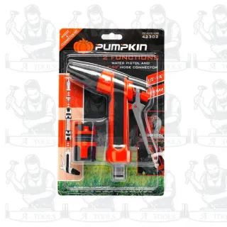 PUMPKIN ชุดปืนฉีดน้ำ 2 ฟังก์ชั่น พร้อมข้อต่อสายยาง รุ่น 42302 1/2″-5/8″ ปืนฉีดน้ำผลิตจากพลาสติก ABS+PP ทนทาน ของแท้ 6
