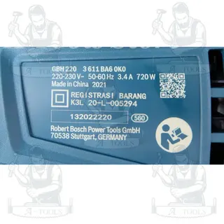 BOSCH COMBO SET 2 ชิ้น สว่านโรตารี่รุ่น GBH220+สว่านกระแทกรุ่น GSB550 สำหรับเจาะไม้ เจาะเหล็ก เจาะคอนกรีต สินค้า 6