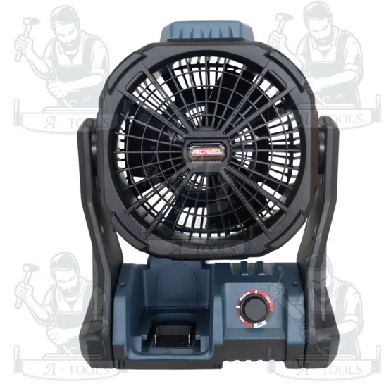 + + ROWEL พัดลมไร้สาย 11" 20V รุ่น RW-DFA600-B (ตัวเปล่า) ปรับได้ 3ระดับ แถมตัวแปลงแบตเตอรี่ 2