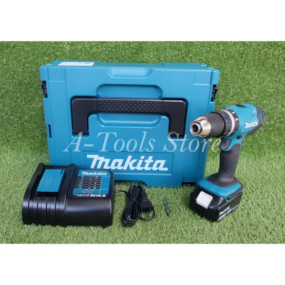 MAKITA สว่าน กระแทก ไร้สาย 18V มากีต้า รุ่น DHP453SF1J 13มม. (1/2 นิ้ว) แรงบิด38Nm. (รวมแบตเตอรี่-แท่นชาร์จ) DHP453 5